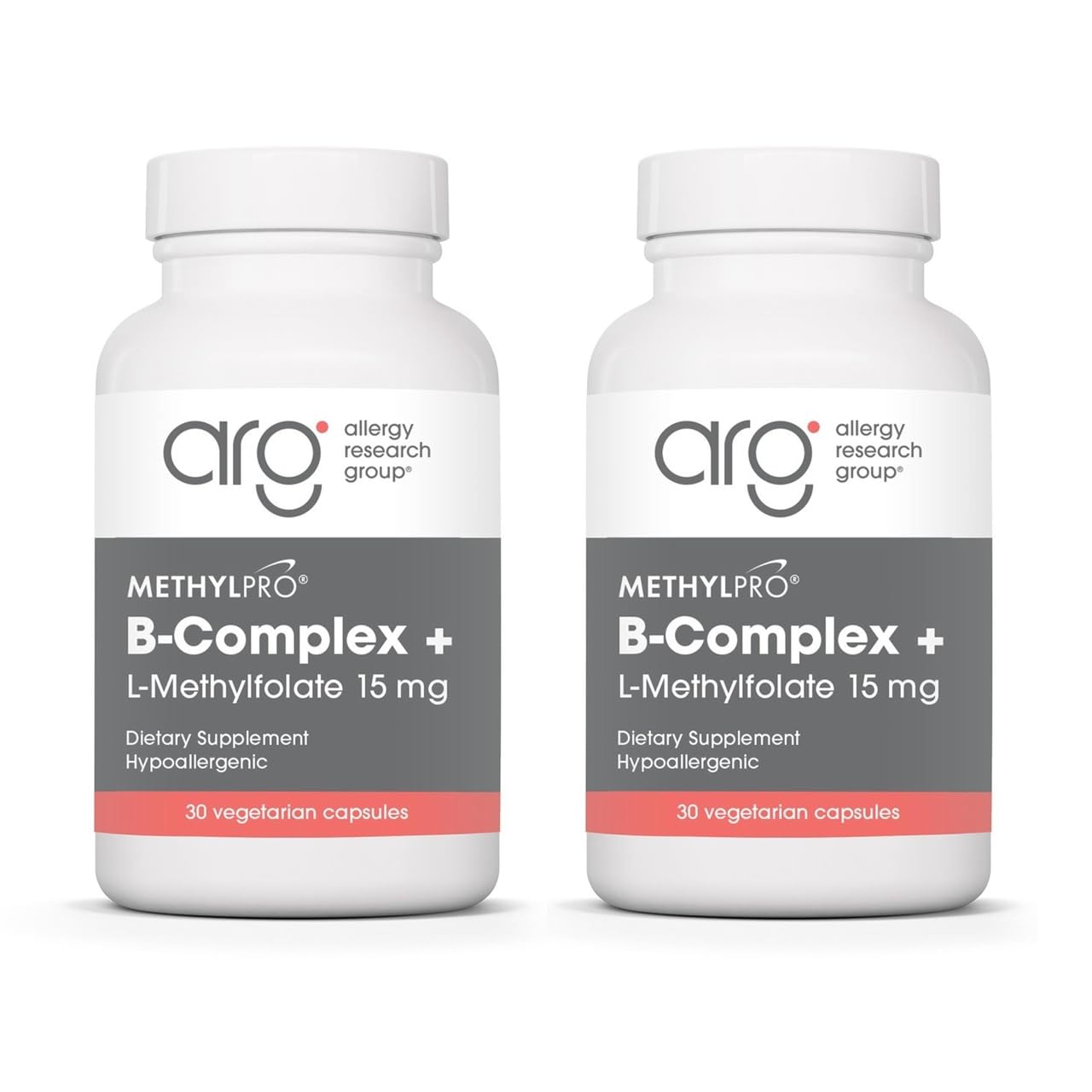 MethylPro B-Complex + L-Methylfolate 15 mg Capsules, 60 Count