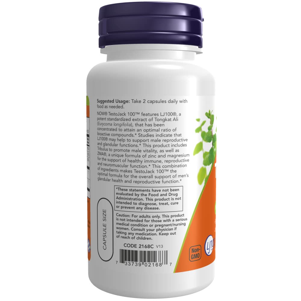 NOW Foods Testojack 100 Male Performance Formula 60 Capsules