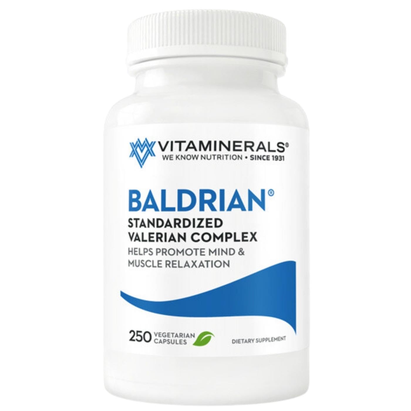 Vitaminerals 33 Baldrian Original Natural Relaxing Support Standardized Valerian Capsules, 250