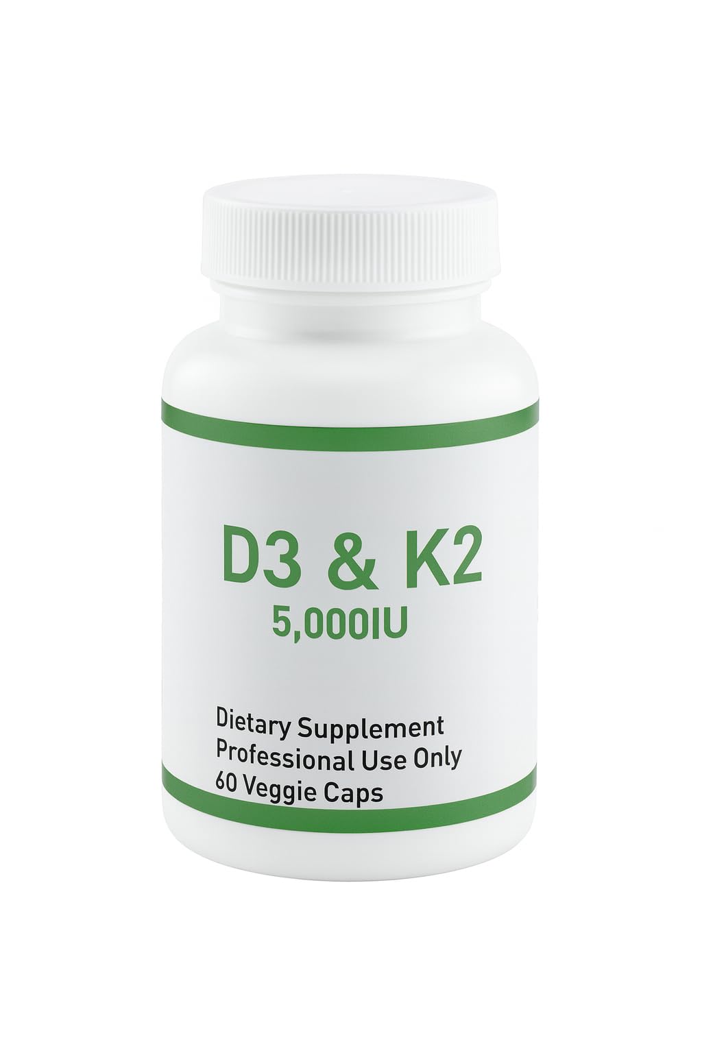 Chambers Supplements Professional D3 & K2 Supplement, 5000IU Vitamin D3 with K2 MK-7, 60 Veggie Capsules