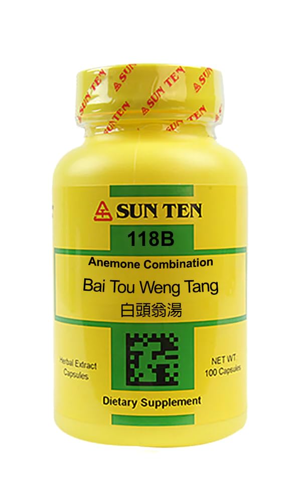 Sun Ten Bai Tou Weng Tang Capsules, 100 Count