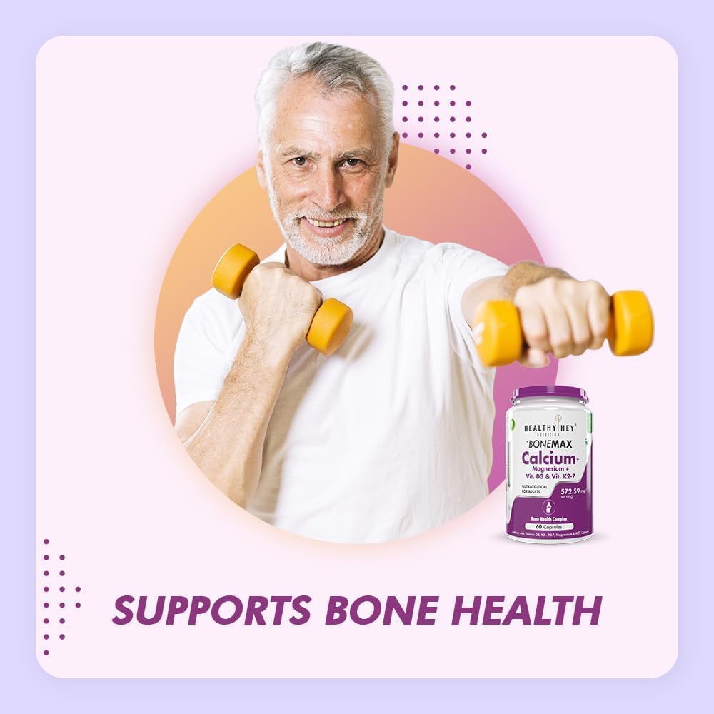Generic Vegan Calcium with Magnesium, Vitamin D3 & Vitamin K2-MK7 BoneMax Bone Health Complex 60 Capsules