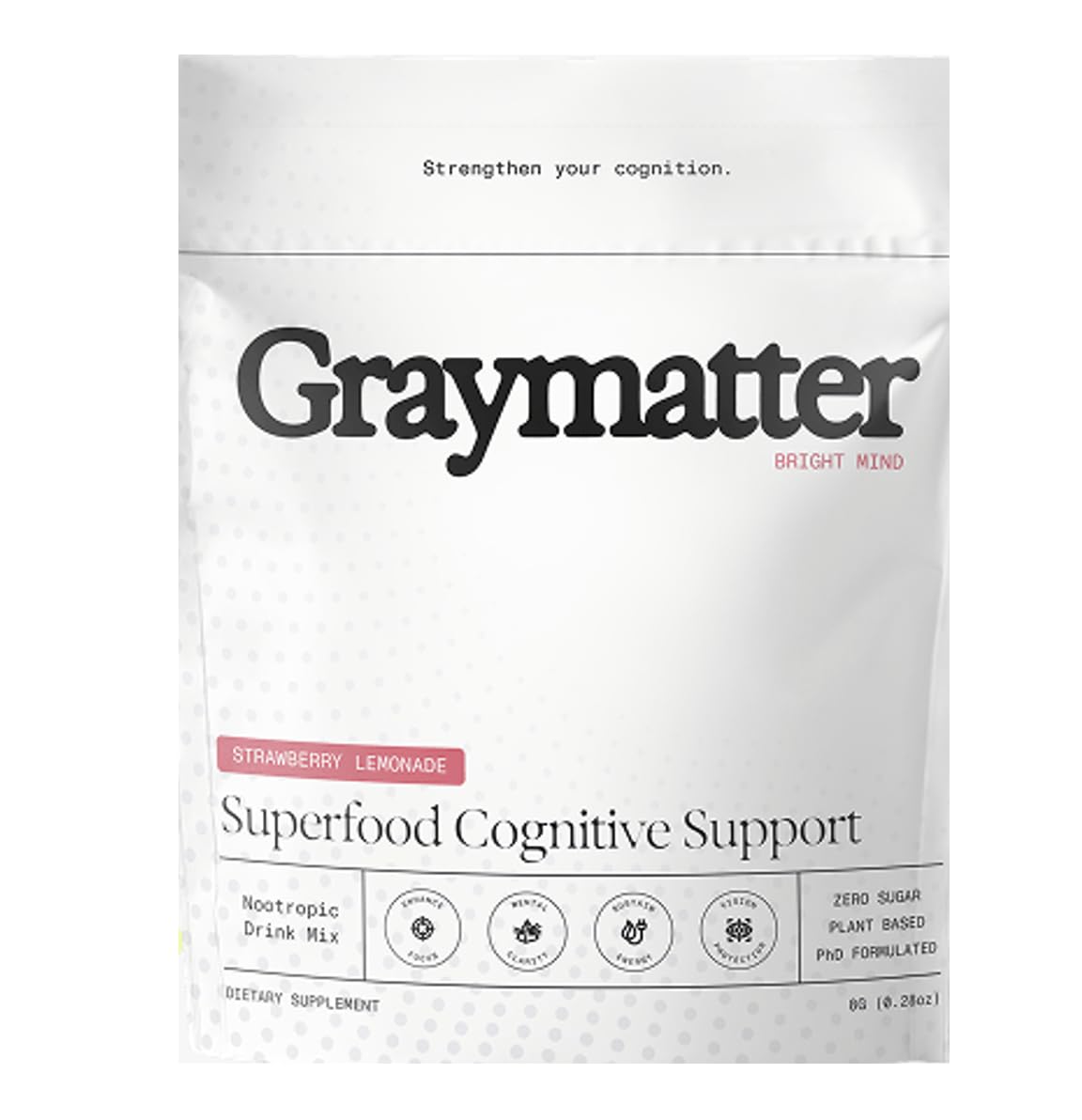 Graymatter Nootropic Powder - Sugar-Free Energy & Focus, 20 Travel Packets