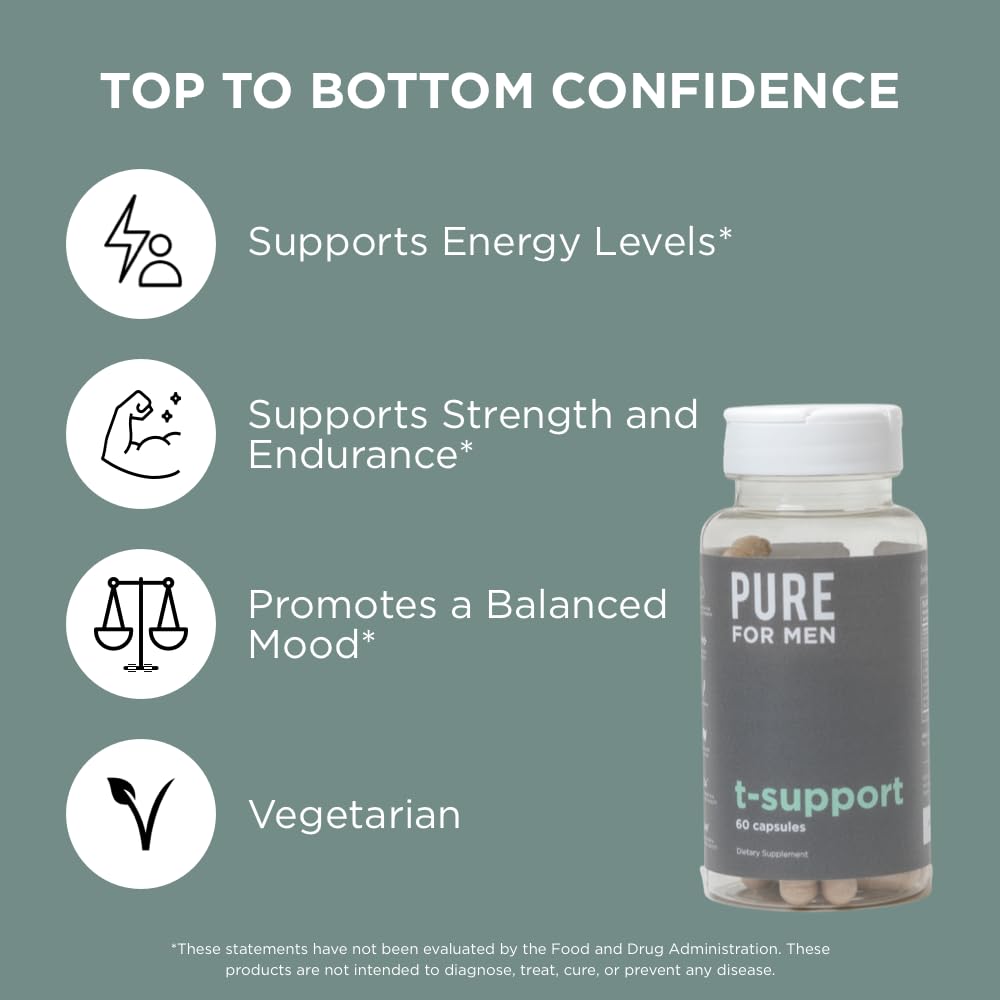 Pure for Men T-Support Supplement, 60 Capsules