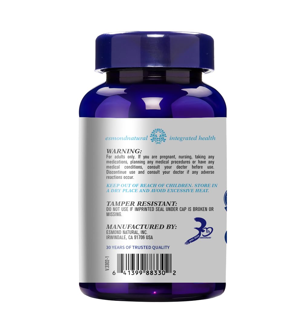 Esmond Natural NAC 600mg with Selenium Vegan N-Acetyl L-Cysteine Capsules, 120 Capsules