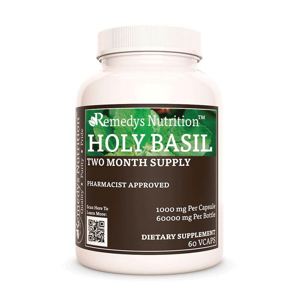 Remedy’s Nutrition Holy Basil 1000 mg Capsule, 60 Count