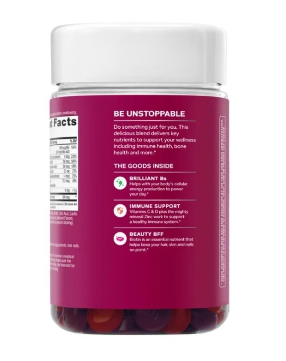 Generic Multivitamin Gummies for Women’s Daily – Complete Blend of Vitamins A, C, D, E, B-Complex, Folic Acid & Biotin – Berry Flavor – 200 Gummies