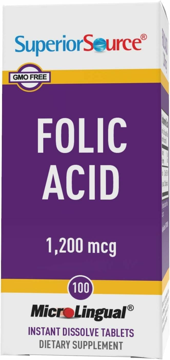 Superior Source Folic Acid 1200 mcg Tablets 200
