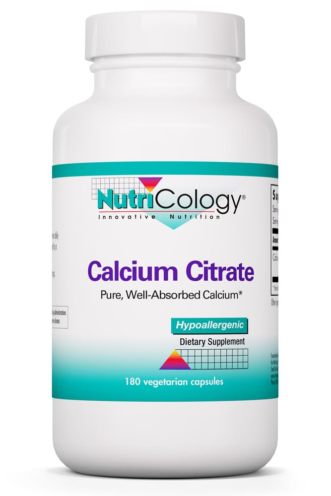 Allergy Research Group NutriCology Calcium Citrate 150 mg Capsules, 180 Count