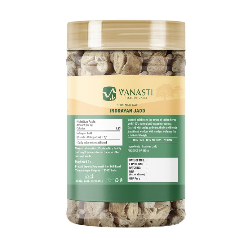 VANASTI Indrayan Jadd Citrullus Colocynthis Powder 3.52 oz