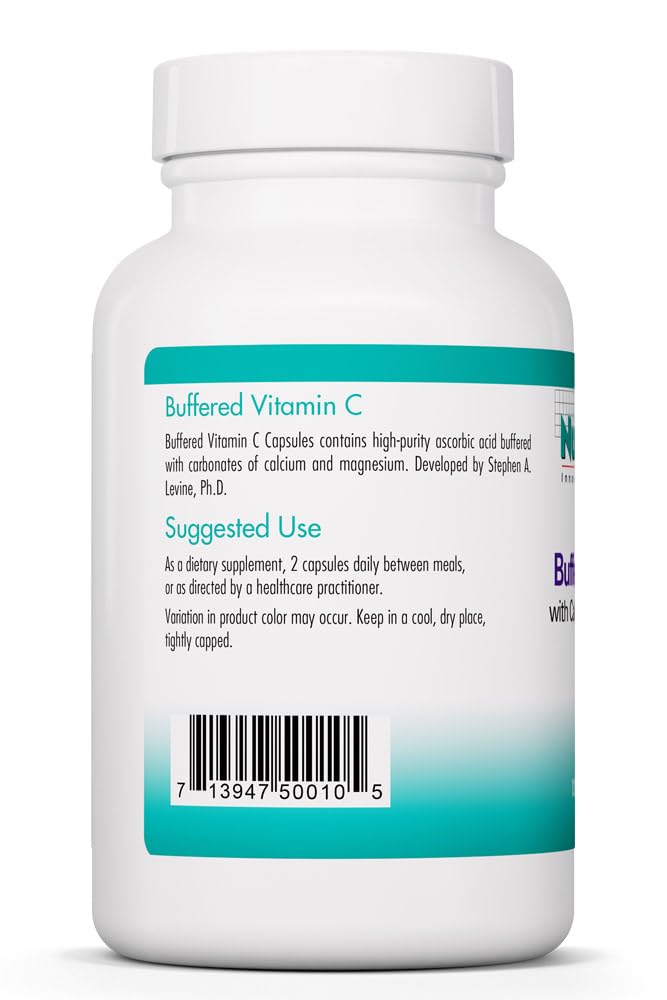 Allergy Research Group NutriCology Buffered Vitamin C 1000 mg Immune Support Vegetarian Capsules, 120 Count