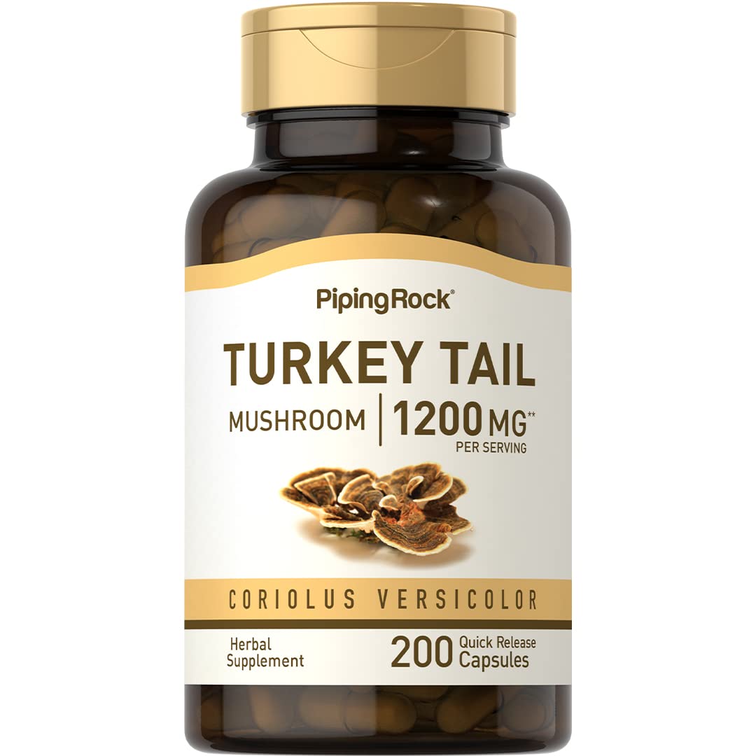 Piping Rock Turkey Tail Mushroom Capsules 200 Count