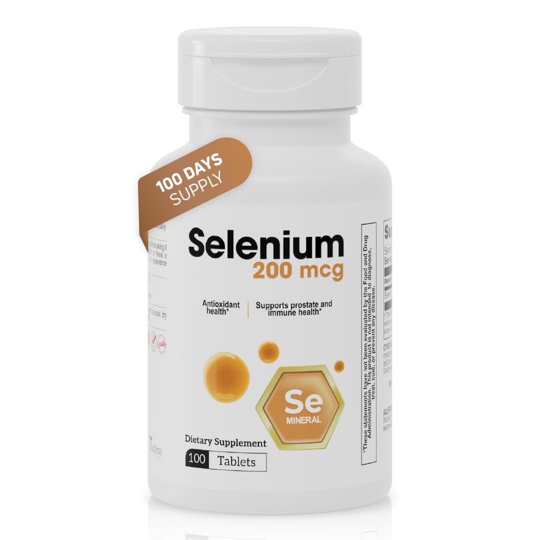Nutra Nutrition Selenium 200 mcg Tablets, 100 Count