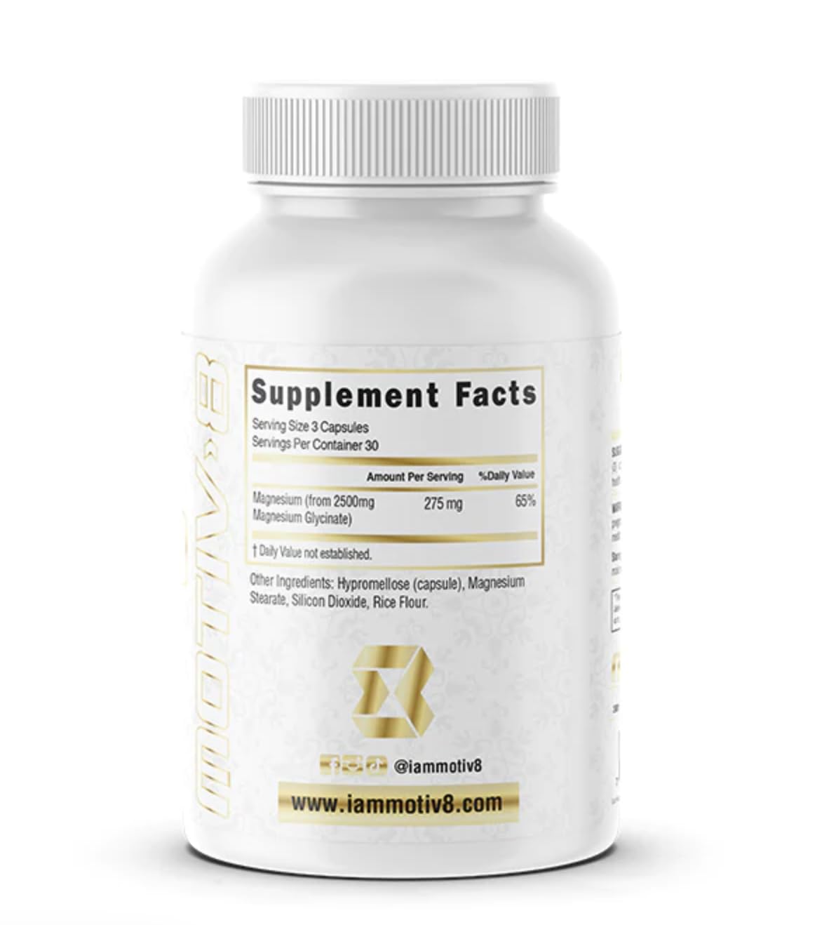 Motiv-8 Magnesium Glycinate Veggie Capsules, 180 Count