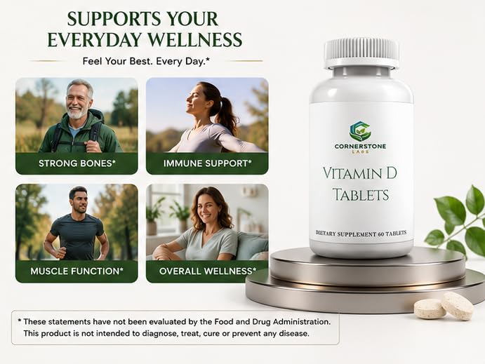 Cornerstone Labs Vitamin D3 Tablets 60 Count