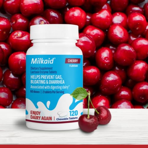 Milkaid Lactase Enzyme Chewable Tablets, 120 Tablets