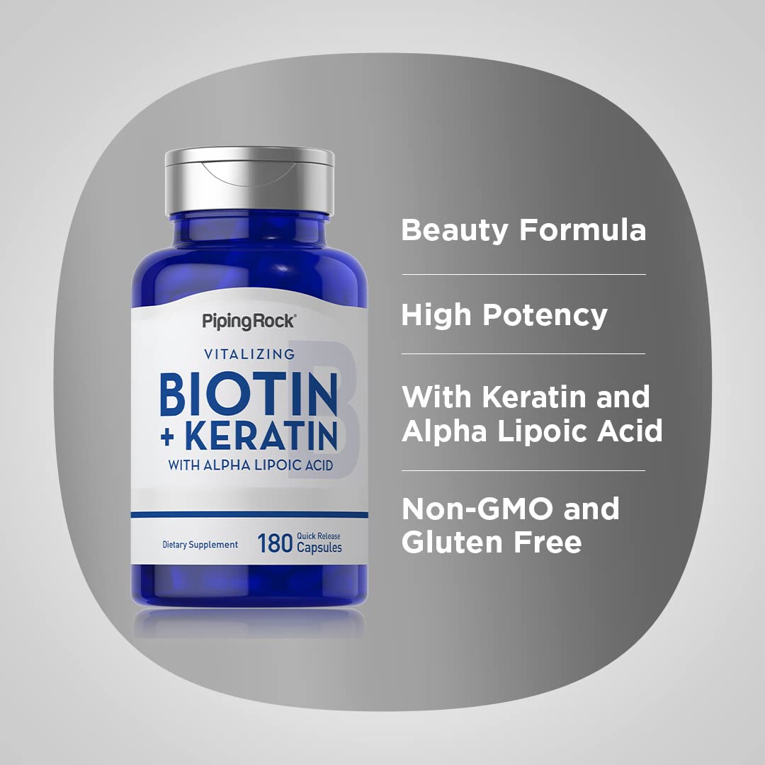 Piping Rock Biotin 5000mcg Capsules 180