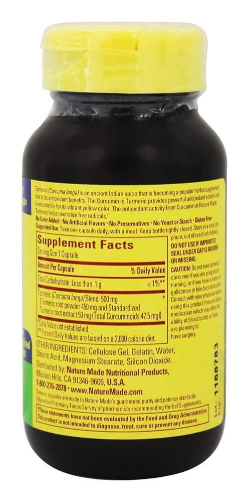 Nature Made Turmeric Curcumin Capsules 60 Count