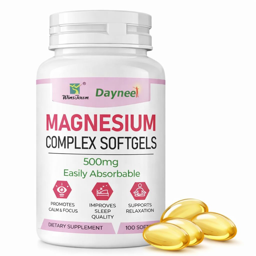 FARWIX Magnesium Complex Softgels 500mg – Magnesium Supplement for Sleep, Relaxation & Muscle Support – Easy-to-Swallow Softgels – Daily Magnesium for Calm & Wellness, 100 Softgels