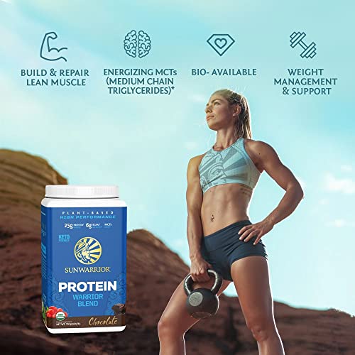 Sunwarrior Chocolate & Vanilla Organic Plant Based Protein Powder Set, 29.8