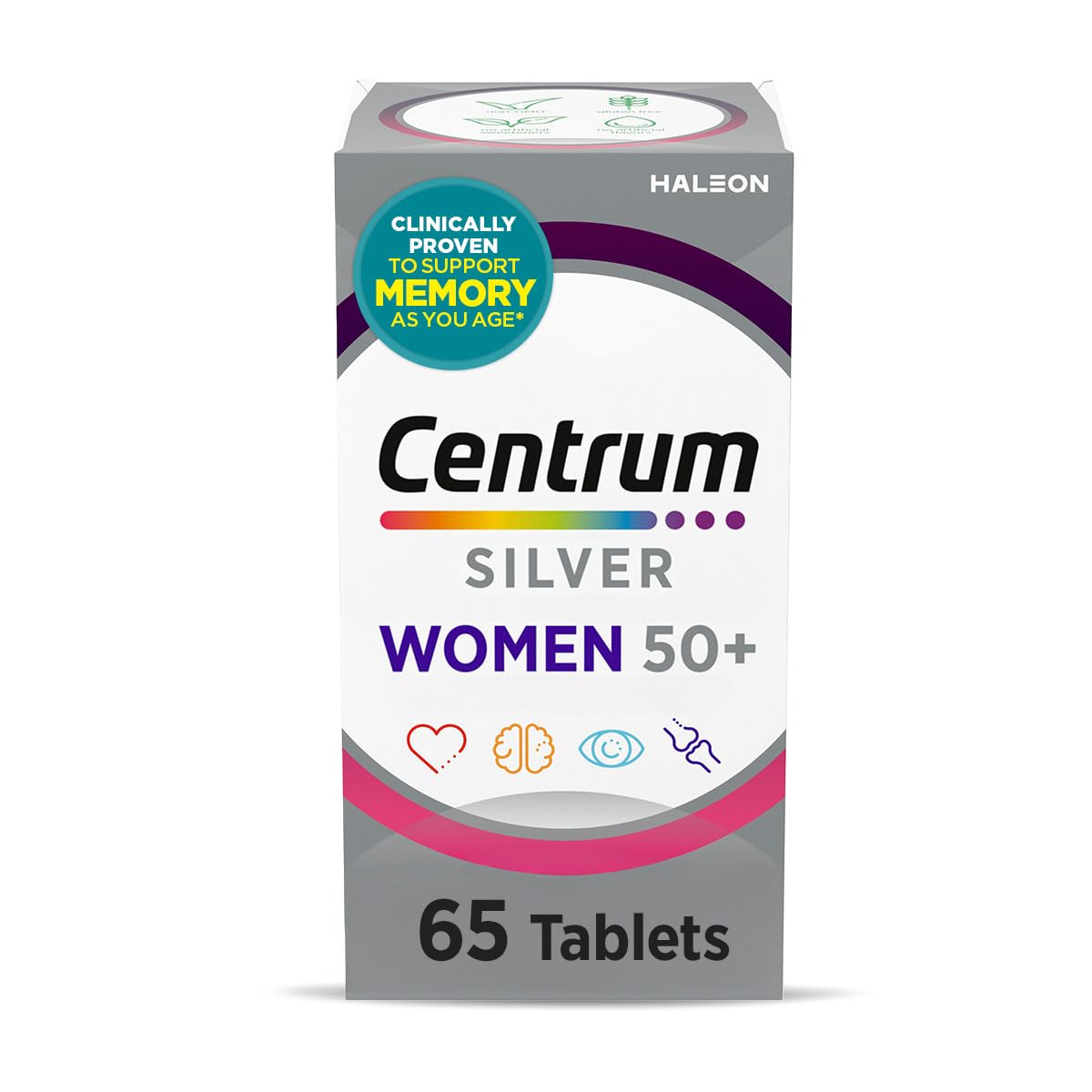 Centrum Silver Women's Multivitamin for Women 50 and Over Tablets, 65 Count