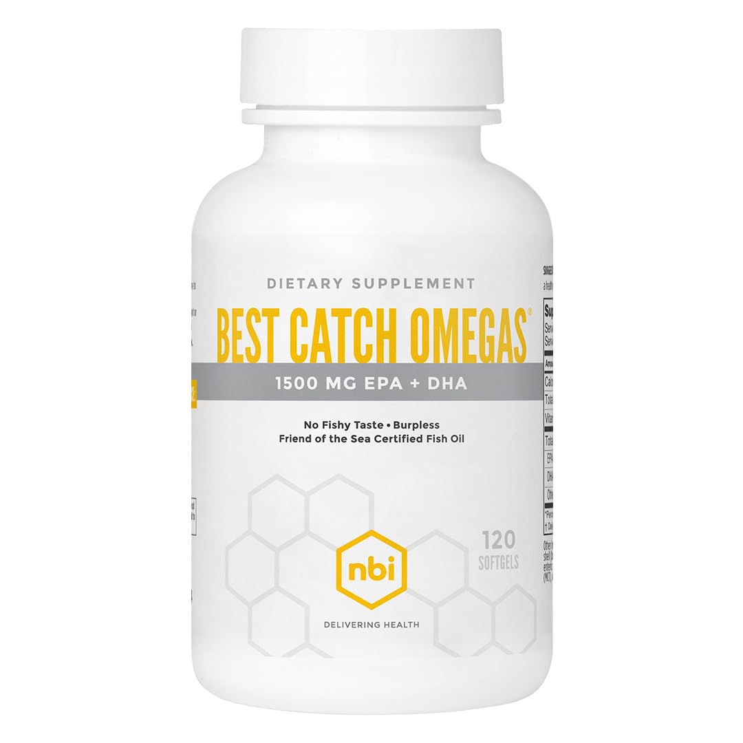 NBI Best Catch Omegas High Potency Omega-3 Softgels 120 Softgels