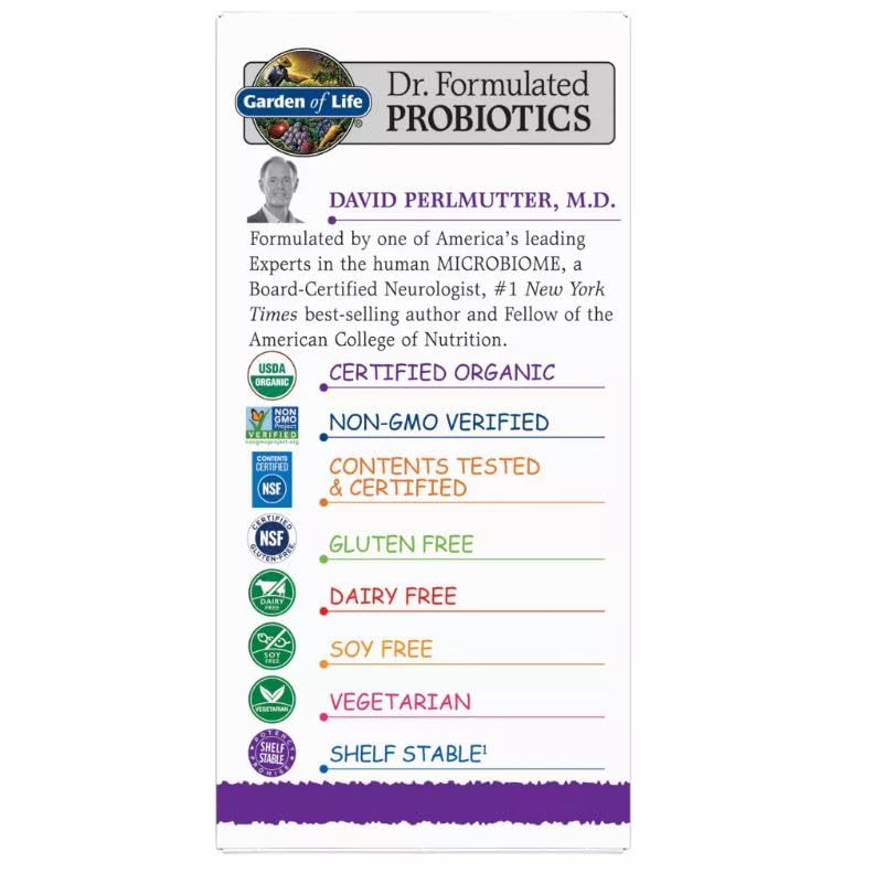 Garden of Life Dr. Formulated Kids Organic Probiotic Chewables, Berry & Cherry Flavor, 5 Billion CFU, 30 Count