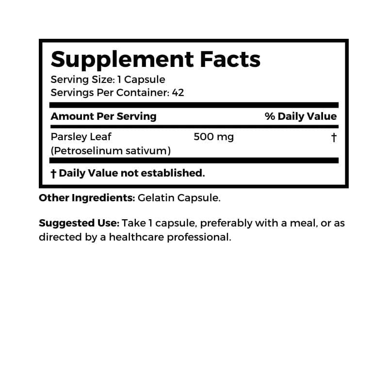 Dr Clark Store Parsley Supplement Capsules 42 Count