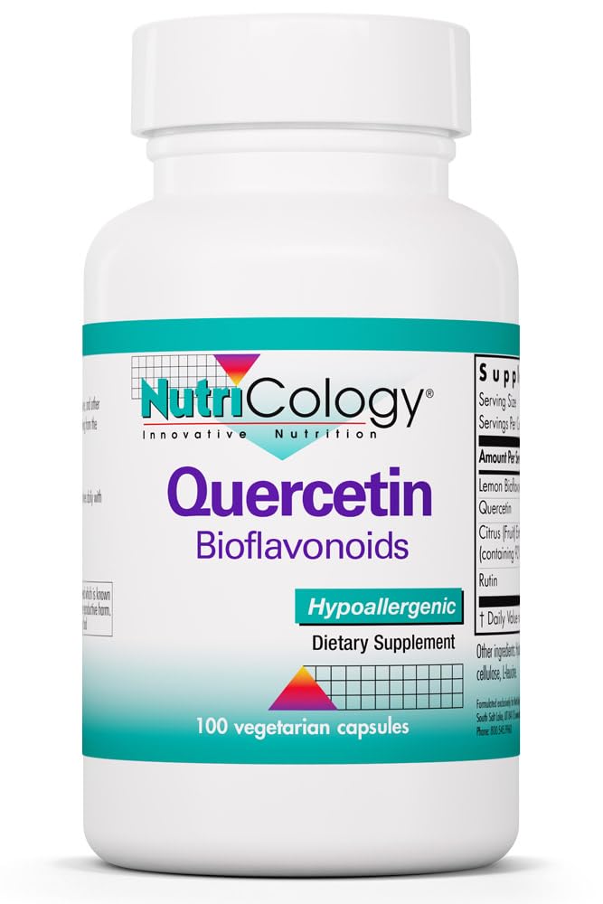 Allergy Research Group Quercetin Bioflavonoids - Lemon Bioflavonoid Complex, Rutin, Citrus Extract, Hesperidin Vegetarian Capsules - 100 Count