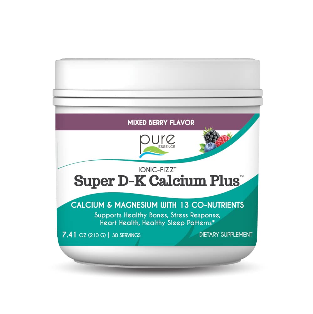 Pure Essence Labs Ionic Fizz Super D-K Calcium Plus Powder 7.41 Ounces