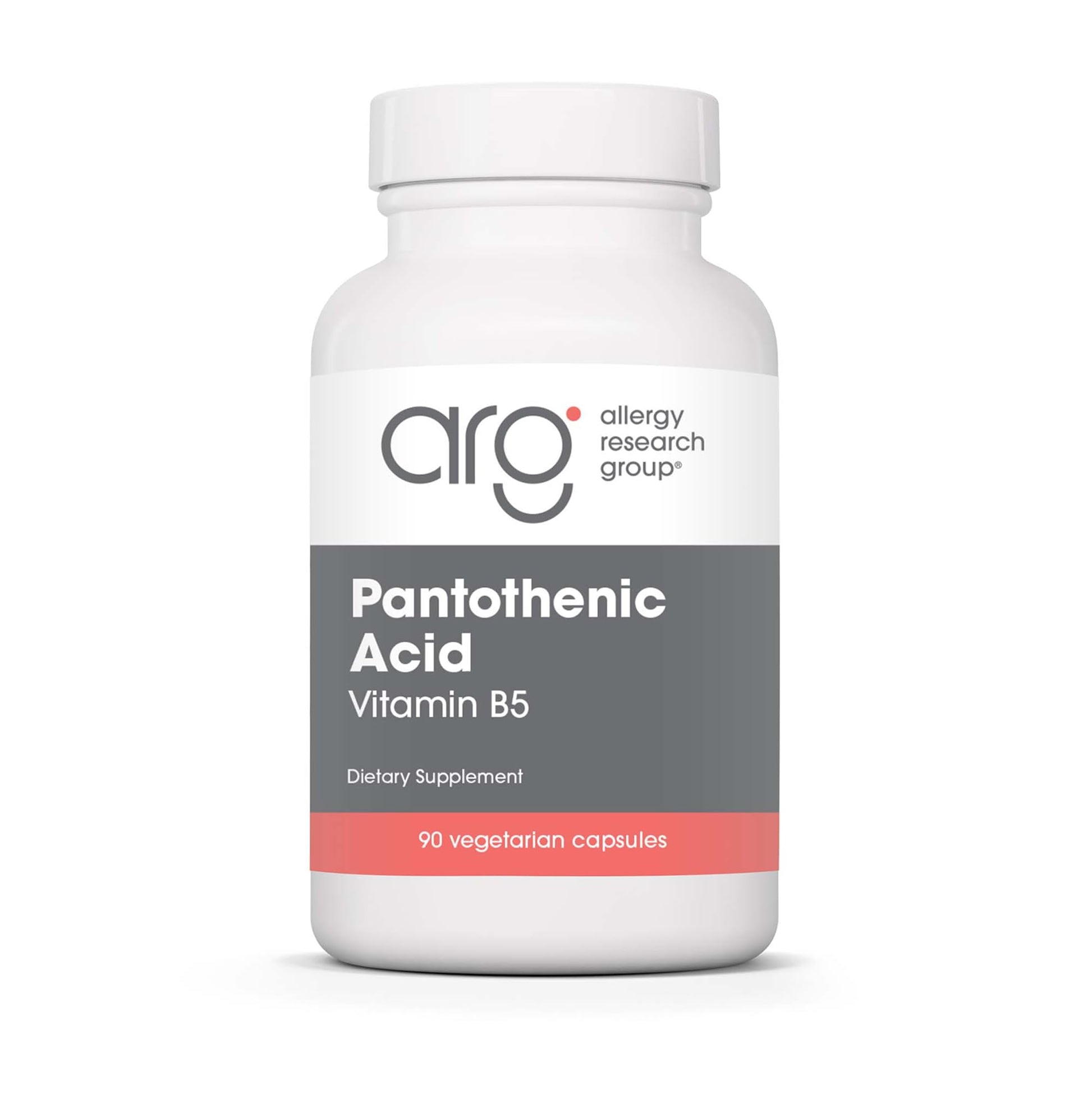 Allergy Research Group Pantothenic Acid 500 mg Vitamin B5 Capsules, 90 Count