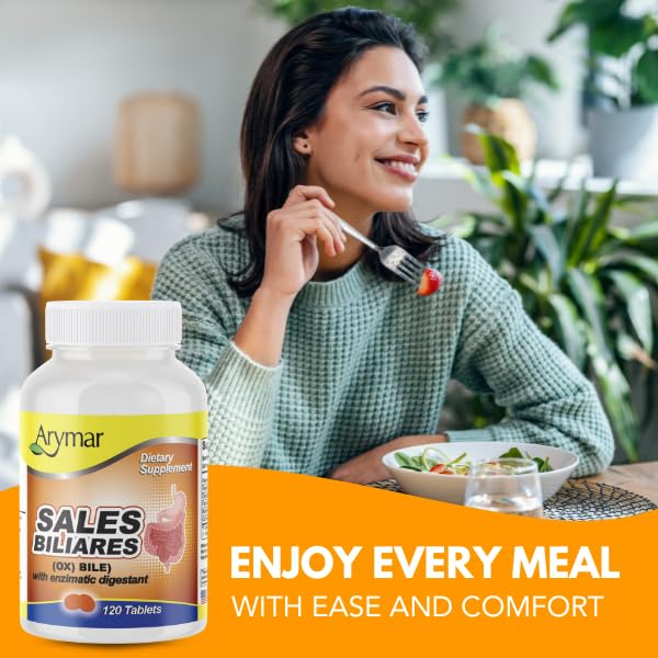 Arymar Ox Bile with Digestive Enzymes Tablets, 60 Count
