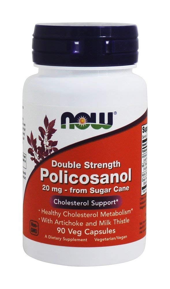 NOW Foods Policosanol 20 mg Capsules, 90 Count