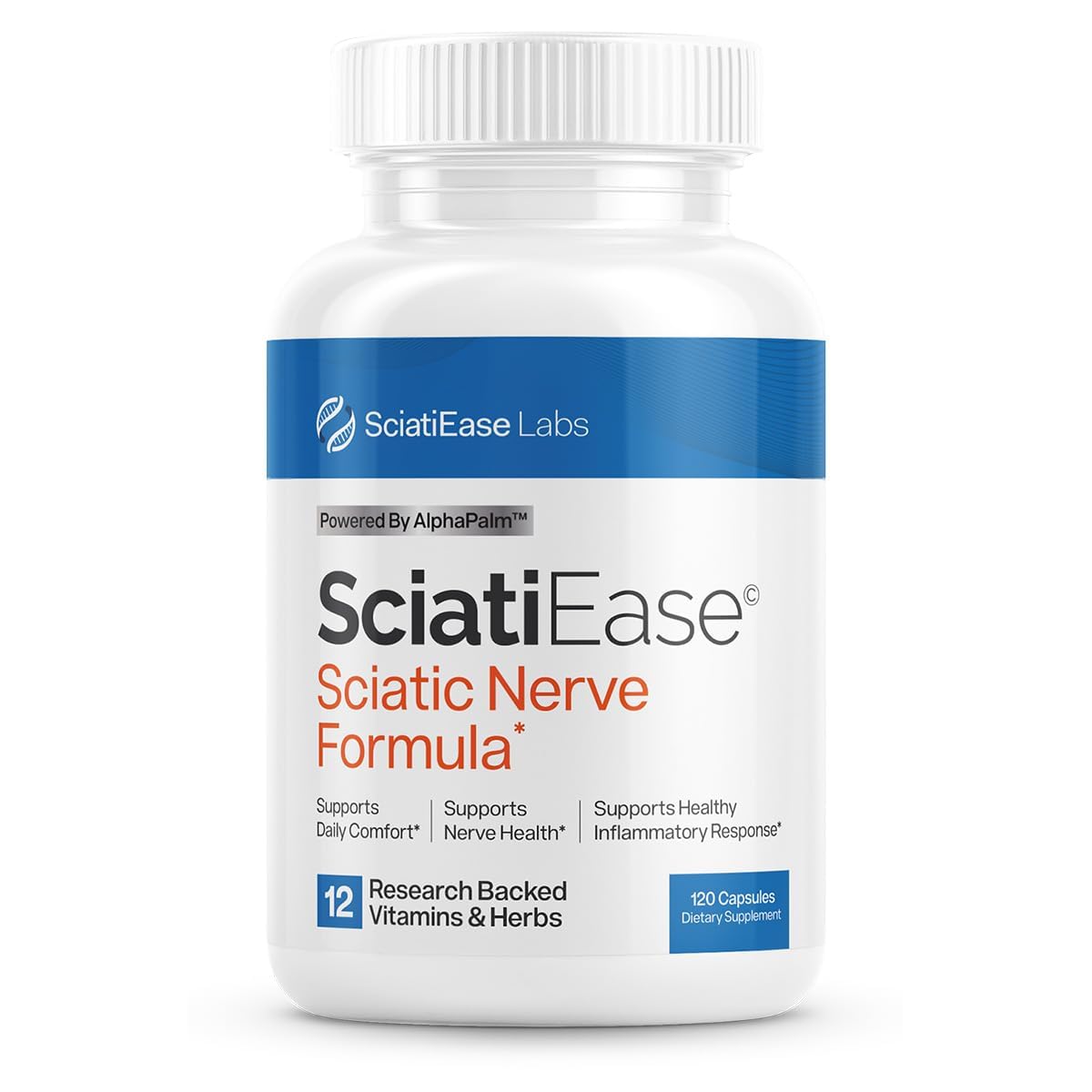 SciatiEase Sciatic Nerve Health Support Supplement Capsule, 120 Capsules