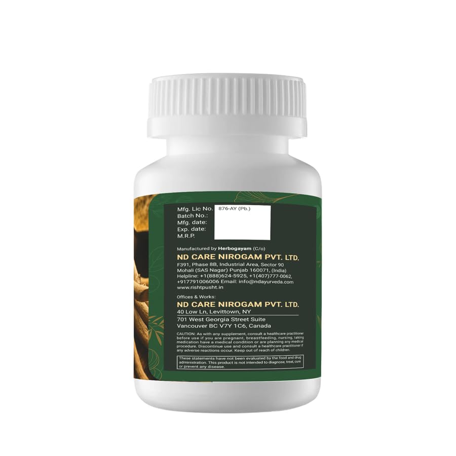 Herbogayam Triphala 500 mg Capsules, 60 Count