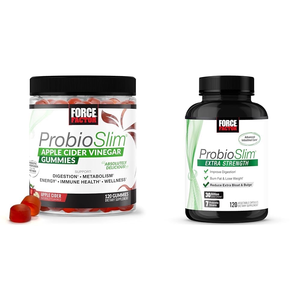 Force Factor ProbioSlim Apple Cider Vinegar Gummies 120 Count