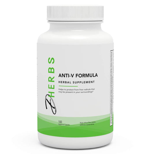 Dherbs Anti-V Supplement with Elderberry, Lemon Balm, and Garlic Capsule, 100 Capsules