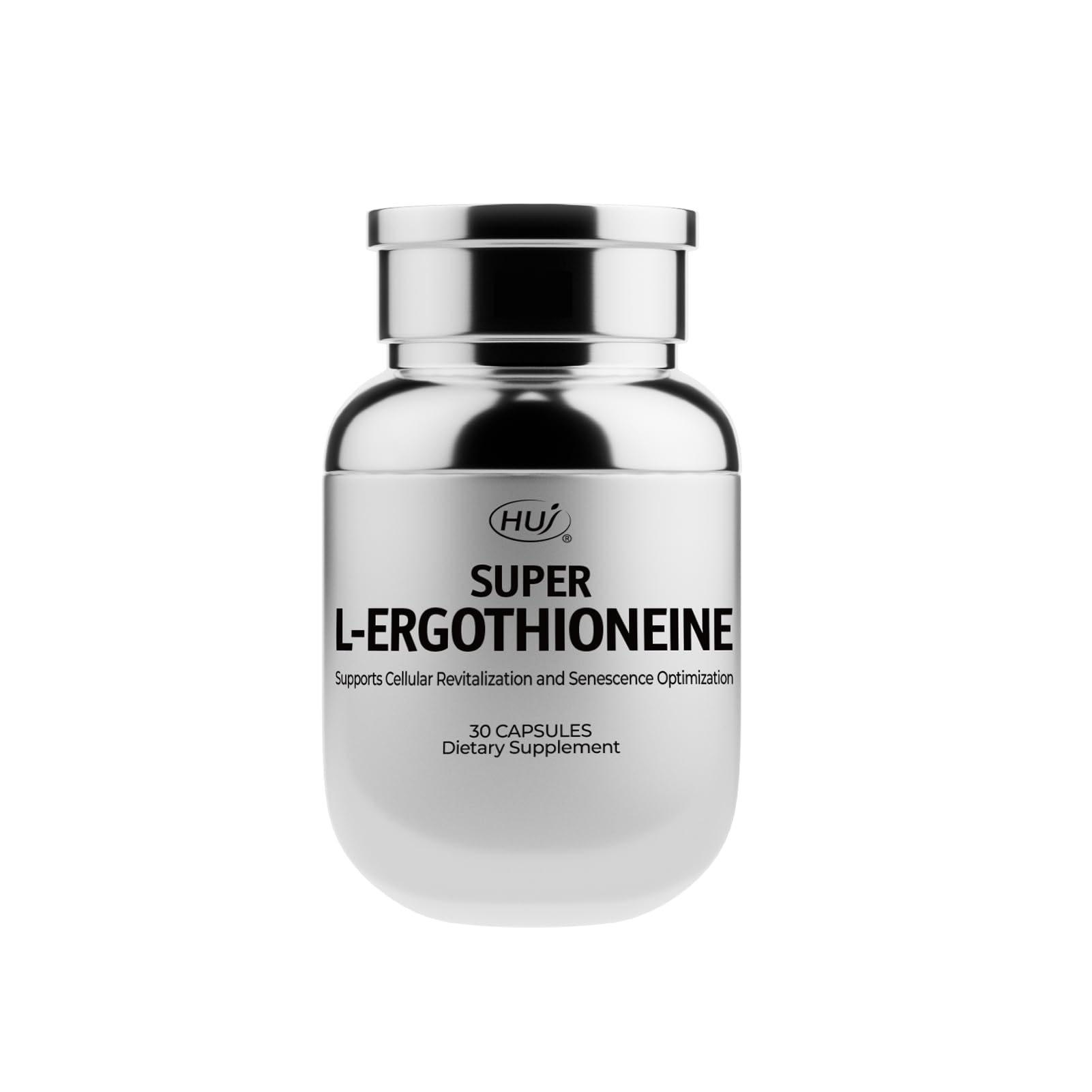 HUJ Super L-ergothioneine 30mg(EGT)/Serving - Premium Complex with PQQ, Urolithin A & Wheat Germ Extract - Support Normal Cellular Health Maintenance and Normal Healthy Aging, 30 Capsules