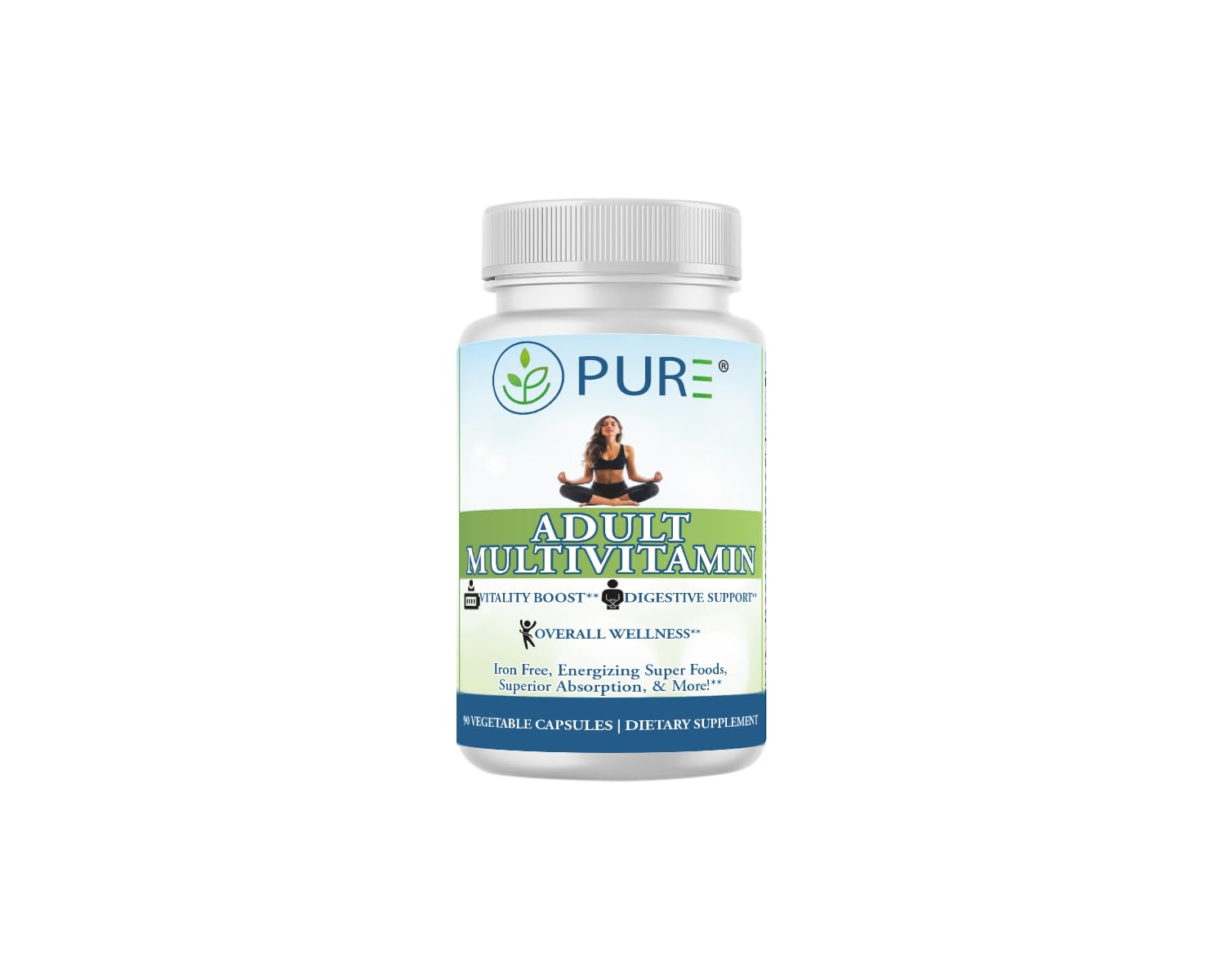 PURE Adult Multivitamin Iron Free Tablet 90 Count