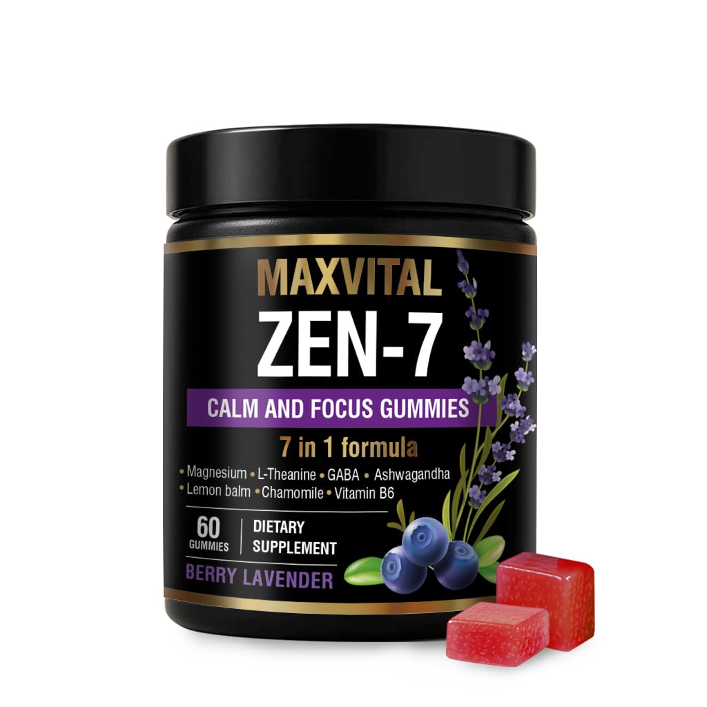 MAXVITAL Zen-7 Calm & Focus Gummies, 60 Count