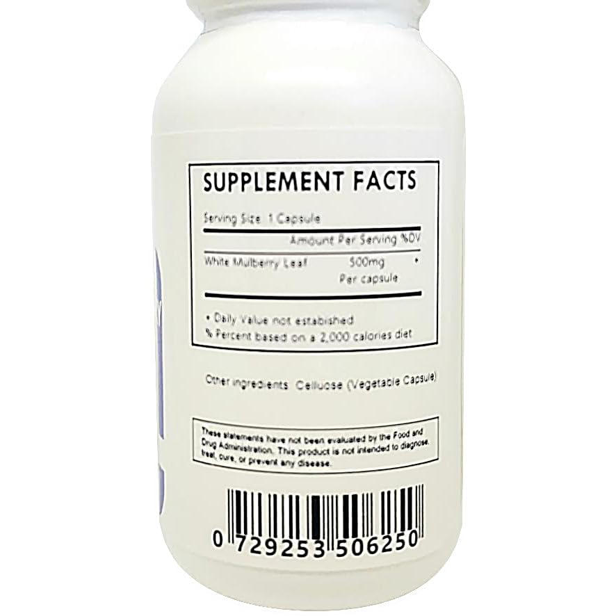 Generic White Mulberry Leaf Extract 4:1 Capsules, 240 Capsules