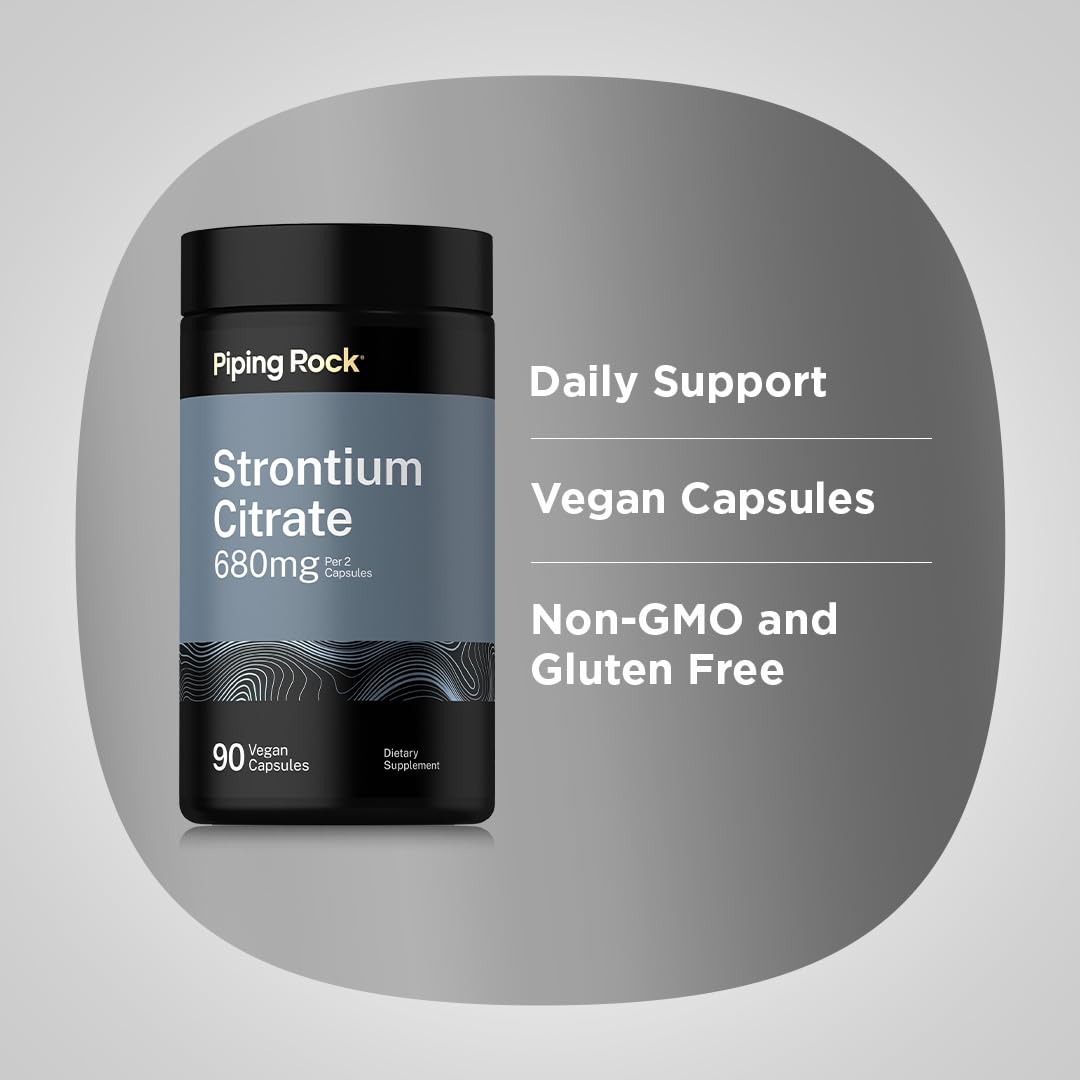 Piping Rock Strontium Citrate 680 mg Capsule 90 Count