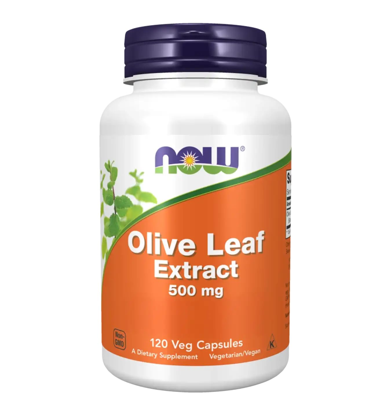 NOW Foods Olive Leaf Extract 500 mg Capsules, 1 Count