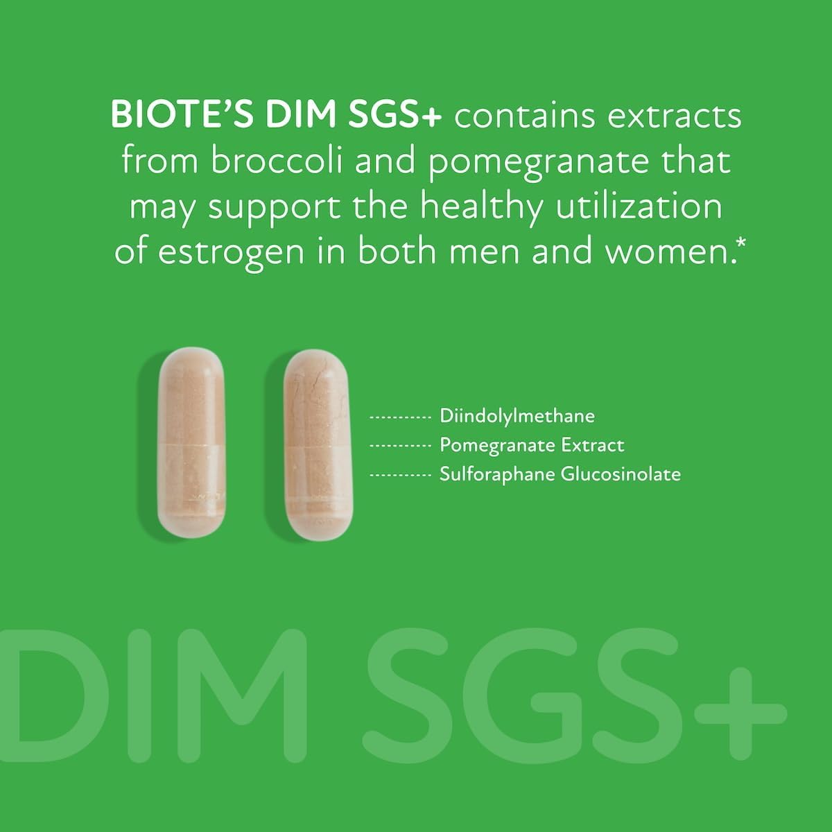 Biote DIM SGS+ Hormone Detox Capsules 60 Count