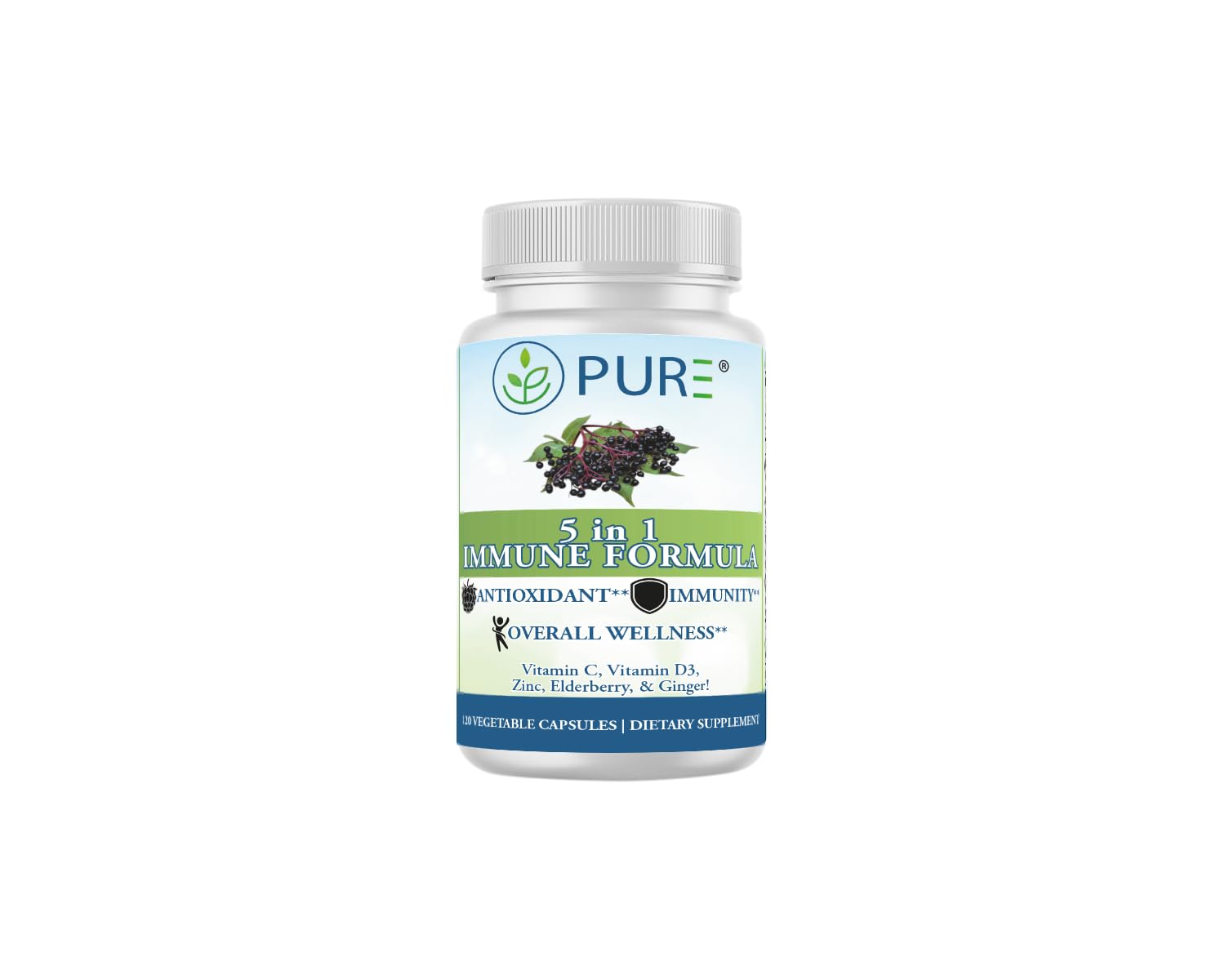 PURE 5 in 1 Immune Formula Capsules, 120 Count