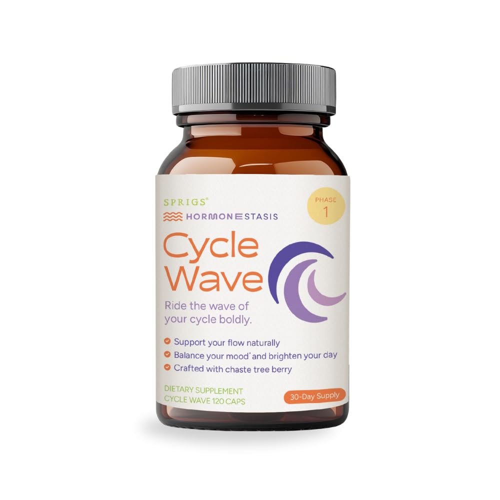 SPRIGS Cycle Wave Phase 1 Hormonal Support Kit for Tween Girls Capsules 120
