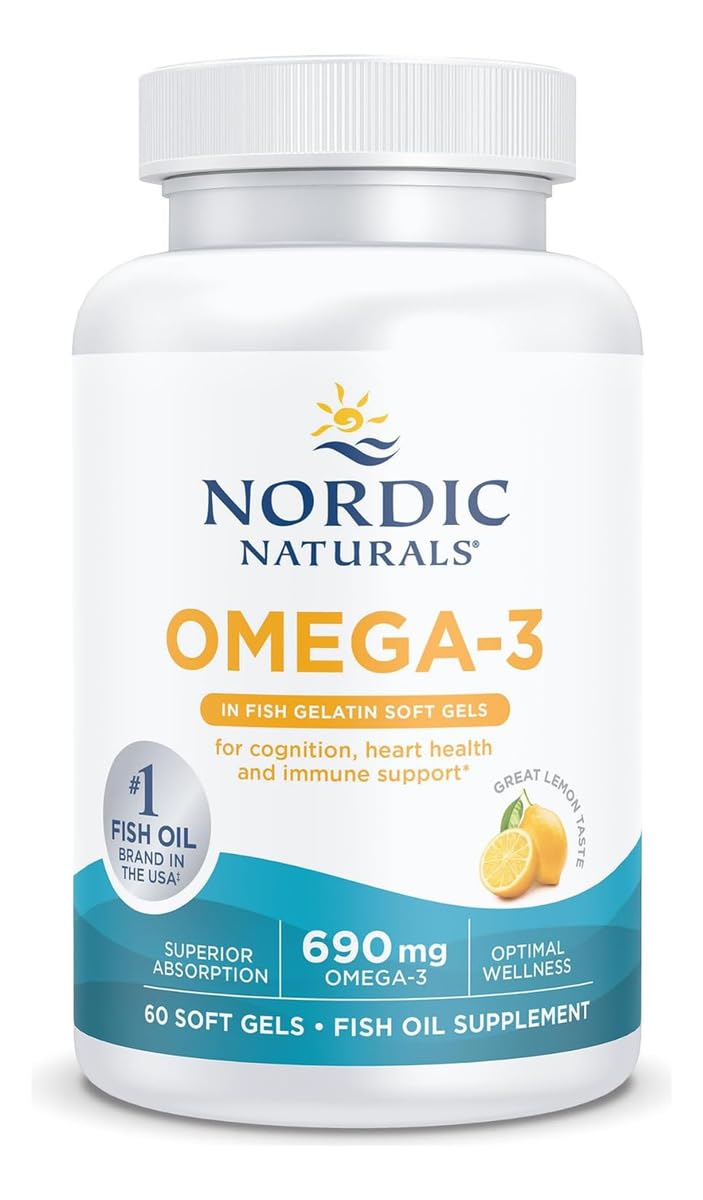 Nordic Naturals Omega-3 in Fish Gelatin Softgels 60 Count