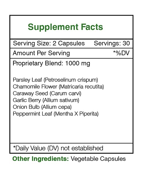 Secrets of the Tribe Intestinal Rescue, Gas and Bloating Formula Capsules, 60 Count
