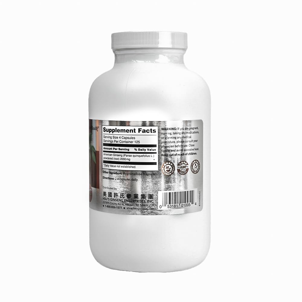 Hsu's American Ginseng Capsule, 1 Count