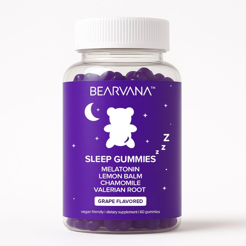 BEARVANA Sleep Gummies with Melatonin Gummies 60 Count